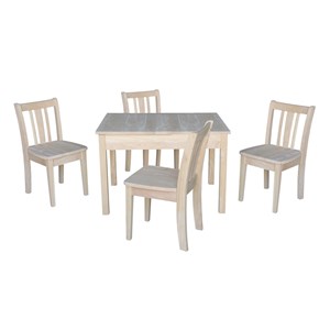 International Concepts 5 Piece Storage Kids Table and Chair Set