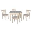 International Concepts 5 Piece Storage Kids Table and Chair Set