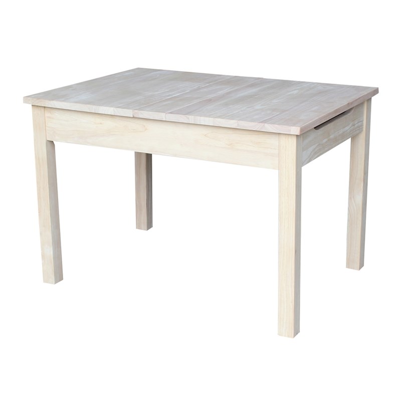 International Concepts 5 Piece Storage Kids Table and Chair Set