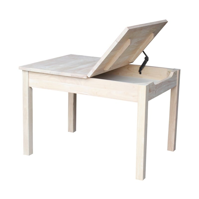 International Concepts 5 Piece Storage Kids Table and Chair Set