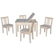 International Concepts 5 Piece Storage Kids Table and Chair Set