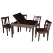 International Concepts 5 Piece Storage Kids Table and Chair Set