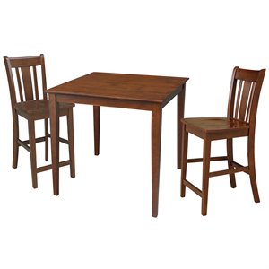 International Concepts 3 Piece 36&quot Square Counter Height Dining Set