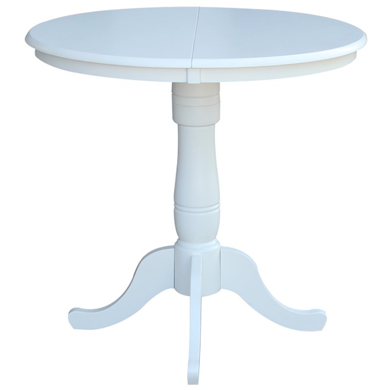 International Concepts Extendable Counter Height Dining Table in White