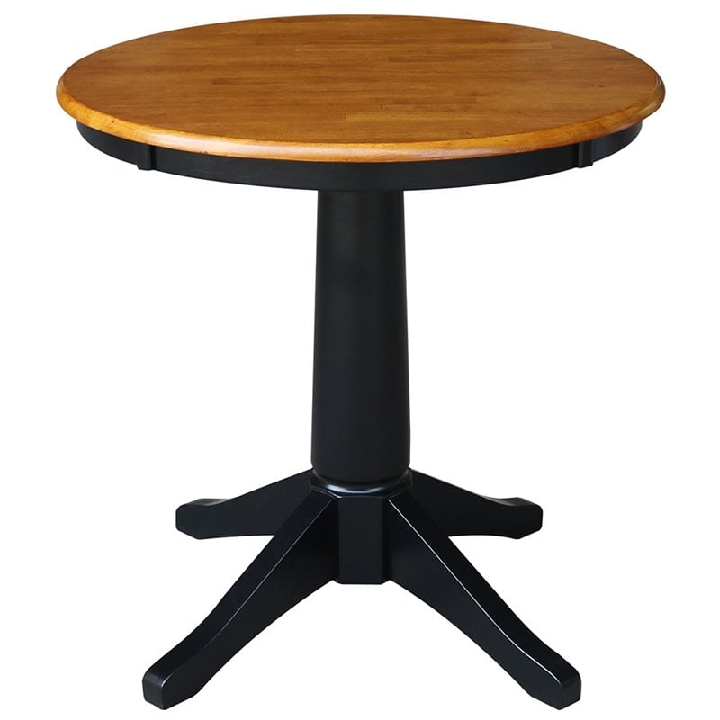 international concepts round top pedestal dining table