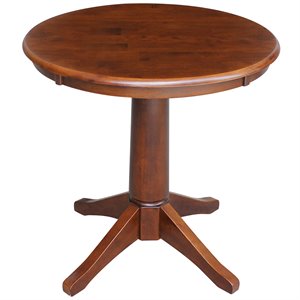 International Concepts 30&quot Round Pedestal Dining Table in Espresso