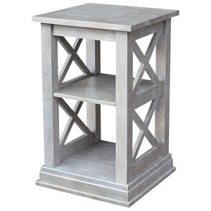 International Concepts Hampton 16&quot Square Accent End Table in Gray