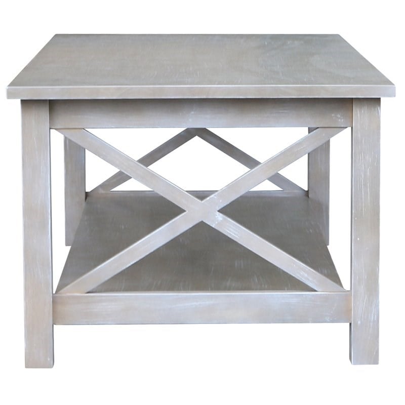 International Concepts Hampton Coffee Table in Washed Gray Taupe