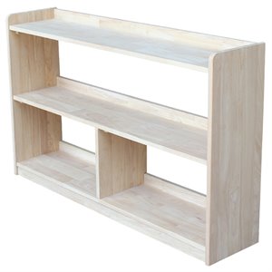 international concepts abby 2 shelf unfinished bookcase