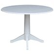 International Concepts Drop Leaf Dining Table in White
