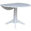 International Concepts Drop Leaf Dining Table in White