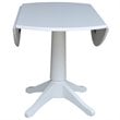 International Concepts Drop Leaf Dining Table in White