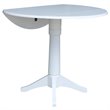 International Concepts Drop Leaf Counter Height Dining Table in White