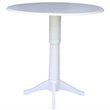 International Concepts Drop Leaf Bar Table in White