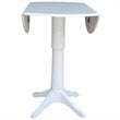 International Concepts Drop Leaf Bar Table in White