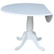 International Concepts Drop Leaf Dining Table in White