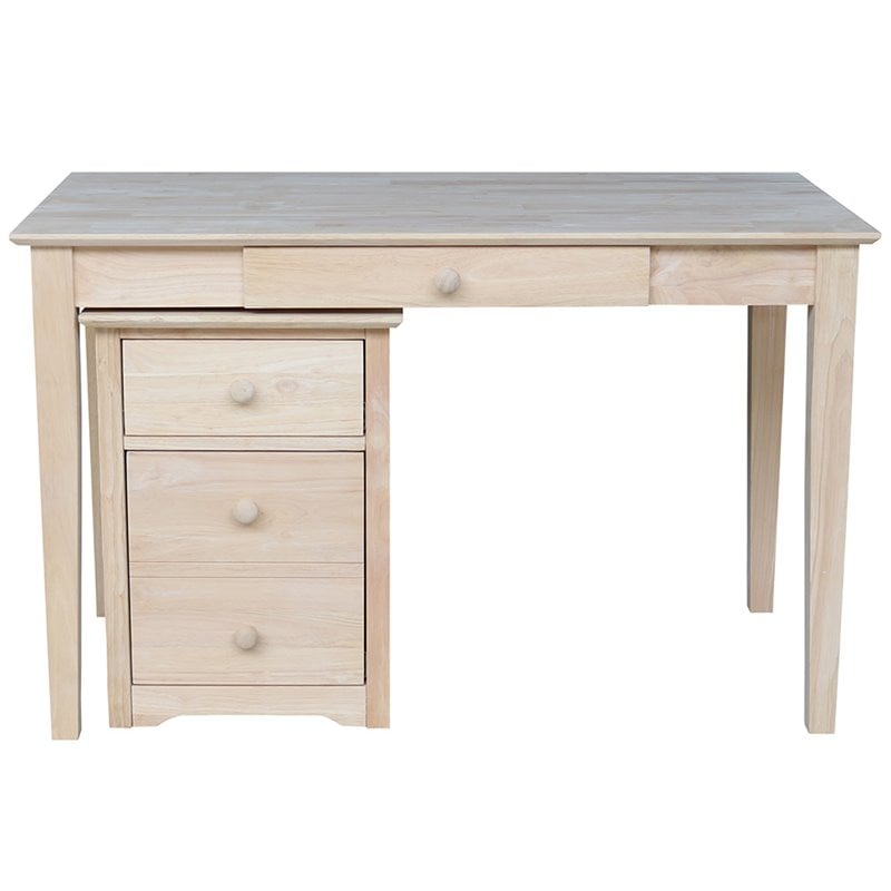 International Concepts Unfinished Writing Desk and File Cabinet