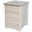 International Concepts 3 Piece Unfinished Writing Desk Set