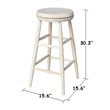 Solid Wood Swivel Scooped Seat Bar Height Stool in Unfinished