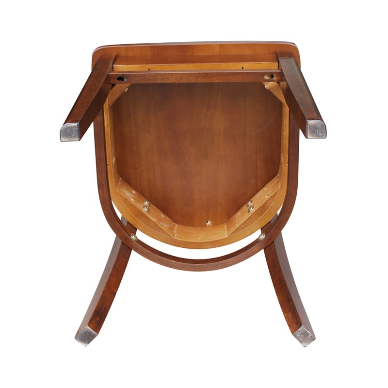 International Concepts Set of Two Solid Wood Emily Side Chairs in Espresso