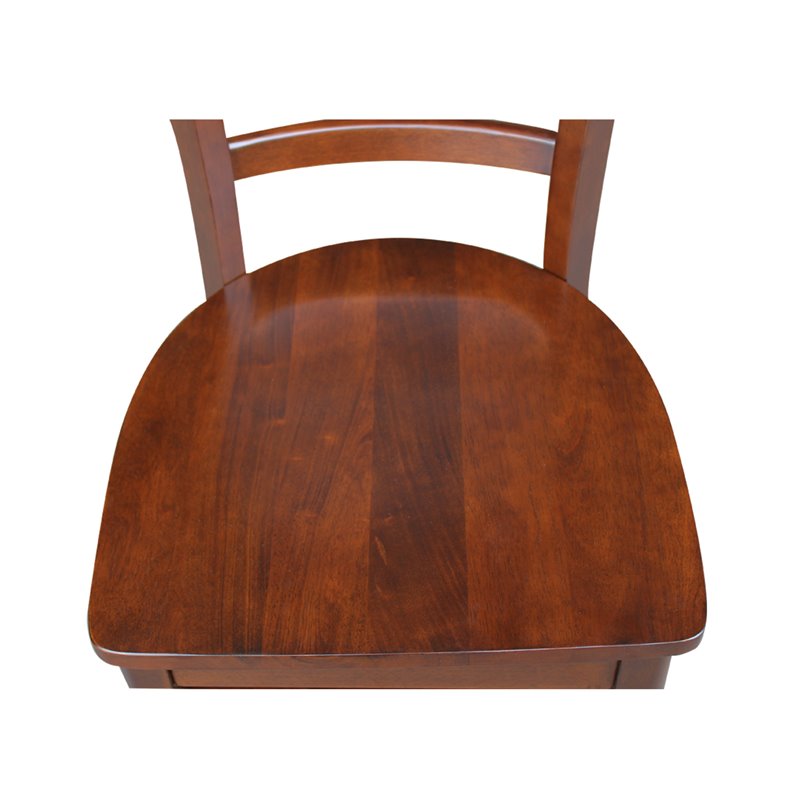 International Concepts Set of Two Solid Wood Emily Side Chairs in Espresso