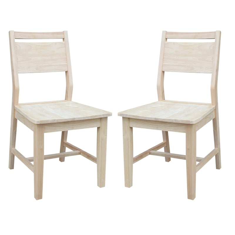 International Concepts Set of Two Aspen Panel Chairs