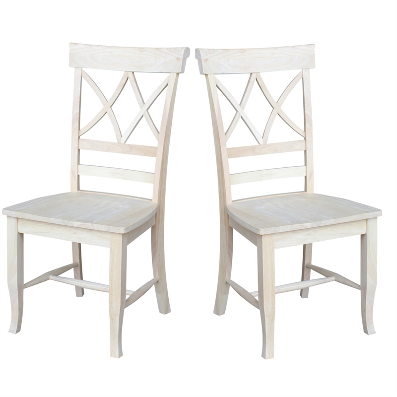 International Concepts Set of Two Lacy Dining Chairs