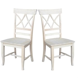 International Concepts Set of Two Lacy Dining Chairs