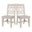 International Concepts Canyon Collection Set of Two Double X- Back Chairs