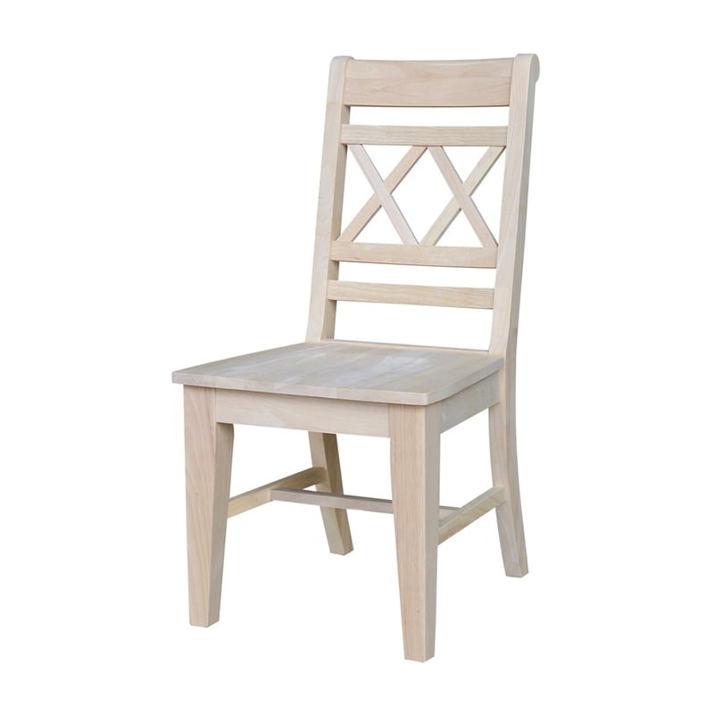 International Concepts Canyon Collection Set of Two Double X- Back Chairs