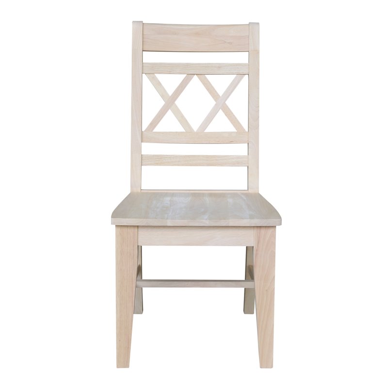 International Concepts Canyon Collection Set of Two Double X- Back Chairs