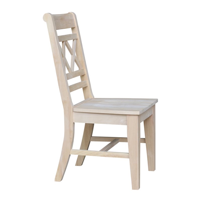 International Concepts Canyon Collection Set of Two Double X- Back Chairs