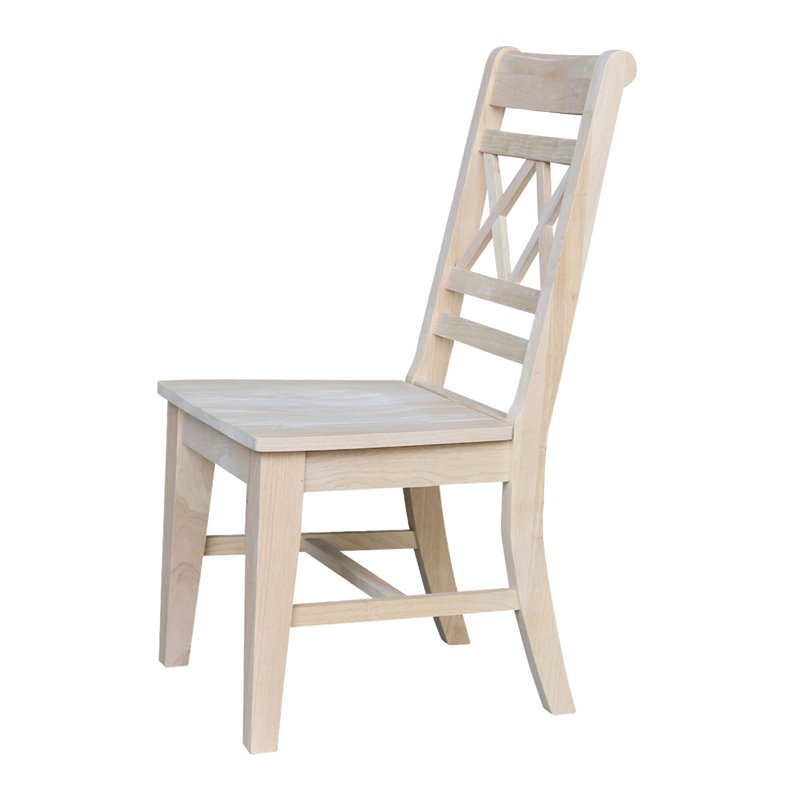 International Concepts Canyon Collection Set of Two Double X- Back Chairs