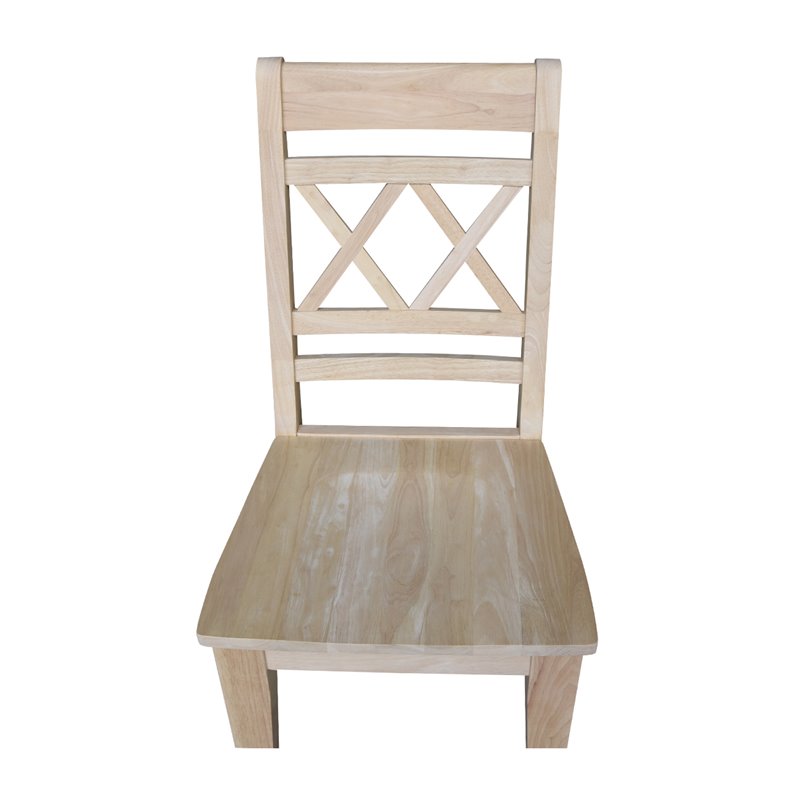 International Concepts Canyon Collection Set of Two Double X- Back Chairs