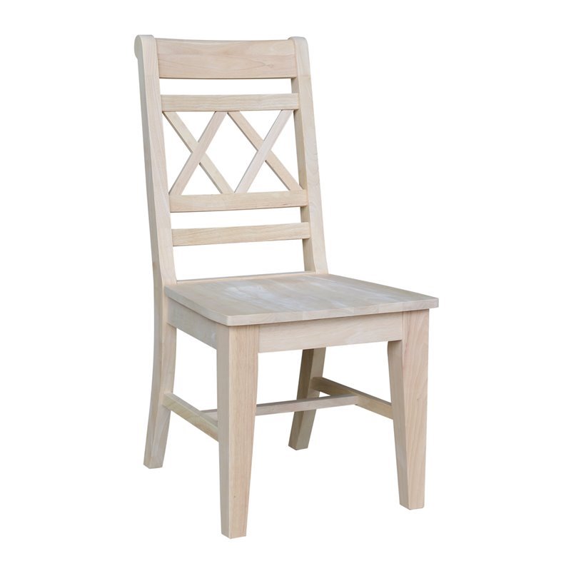 International Concepts Canyon Collection Set of Two Double X- Back Chairs