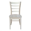 International Concepts Set of Two Solid Wood Emily Side Chairs in Unfinished