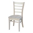 International Concepts Set of Two Solid Wood Emily Side Chairs in Unfinished