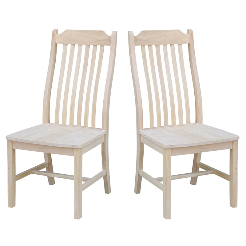 International Concepts Set of Two Steambent Mission Chairs