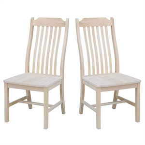 International Concepts Set of Two Steambent Mission Chairs