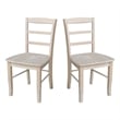 International Concepts Unfinished Madrid Chairs in Natural (Set of 2)