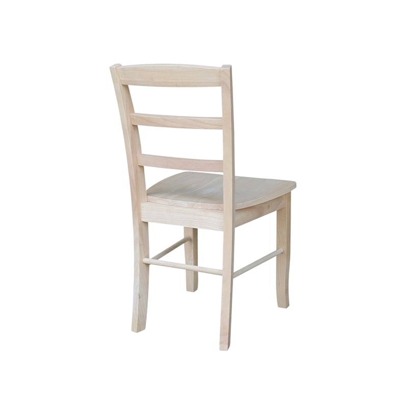 International Concepts Unfinished Madrid Chairs in Natural (Set of 2)