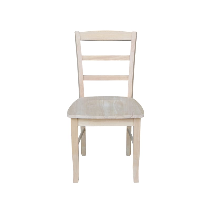 International Concepts Unfinished Madrid Chairs in Natural (Set of 2)
