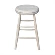 Soild Wood Swivel Scooped Seat Counter Height Stool in Unfinished