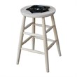 Soild Wood Swivel Scooped Seat Counter Height Stool in Unfinished