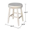 International Concepts Soild Wood Swivel Scooped Seat Stool in Unfinished