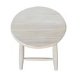 International Concepts Soild Wood Swivel Scooped Seat Stool in Unfinished