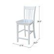San Remo Solid Wood Counter Height Stool in White - 24