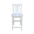 San Remo Solid Wood Counter Height Stool in White - 24