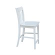 San Remo Solid Wood Counter Height Stool in White - 24