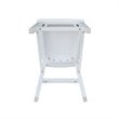 San Remo Solid Wood Counter Height Stool in White - 24
